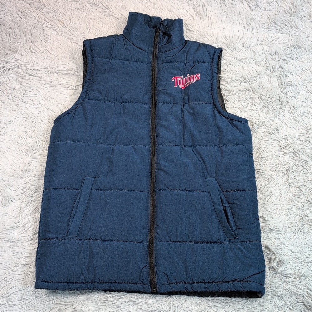 Minnesota Twins Jacket Womens XL Blue Vest Pockets Baseball MLB Zip‎ Up Ford
